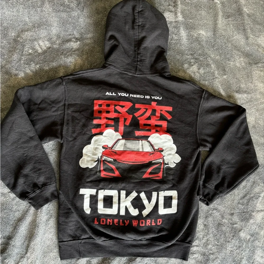 Popular Poison Anime Lonely World black and red hoodie size small Tokyo